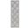 Abstract Oriental 2'-3" x 8' Area Rug In Ivory and Navy