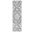 Abstract Oriental 2'-3" x 8' Area Rug In Ivory and Navy