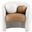 Acadia Vegan Leather/Cream Boucle Fabric Accent Chair In Cognac