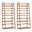 Acadian 5 Shelf Ladder Bookcase Set of 2 In Light Golden Brown