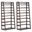 Acadian 63 Inch 5 Shelf Ladder Bookcase Set of 2 In Brunette Brown