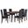 Acadian/Draper 7-Piece Dining Set In Distressed Black