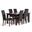 Acadian/Eastwood 7-Piece Dining Set In Midnight Black
