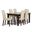 Acadian/Eastwood 7-Piece Dining Set In Satin Cream