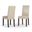 Acadian Parson Dining Chair Set of 2 In Satin Cream