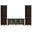 Acadian Solid Wood 60 Inch TV Stand with 26 Inch 5 Shelf Bookcases Set of 3 In Brunette Brown