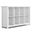 Acadian Solid Wood 8 Cube Storage Sofa Table In White