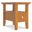 Acadian Solid Wood Narrow Side Table with Drawer In Light Golden Brown
