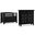Acadian Solid Wood Small Storage Bench and Storage Cabinet In Black
