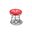 Acapulco Side Table/Ottoman In Candy Apple and Black