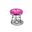 Acapulco Side Table/Ottoman In Hot Pink and Black