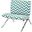 Accent Chair In Teal And Chevron Fabric