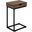 Accent Table In Brown Reclaimed-Look And Black Metal
