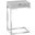 Accent Table In Chrome Metal And Grey Cement With A Drawer