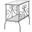 Accent Table In Silver Metal With Tempered Glass I 3106