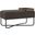 Ace Bench In Dark Brown Fabric With Black Painted Base With Dark Oak Tray