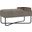 Ace Bench In Mocha Fabric With Black Painted Base And Dark Oak Tray