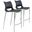 Ace Counter Stool Set of 2 In Black and Silver