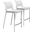 Ace Counter Stool Set of 2 In White and Silver
