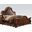 Acme Dresden Queen Upholstered Bed in Cherry Oak