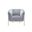 Acme Carlson Accent Chair In Gray Velvet and Gold