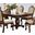 Acme Chateau De Ville Dining Table With Double Pedestal In Espresso