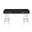 Acme Coleen Built-In Usb Port Writing Desk In Black High Gloss And Chrome Finish