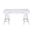 Acme Coleen Built-In Usb Port Writing Desk In White High Gloss And Chrome Finish
