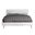 Acme Doris Eastern King Bed In Vintage White Top Grain Leather
