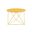 Acme Epidia Accent Table In Yellow Finish
