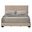 Acme Leandros Queen Bed In Beige Fabric