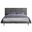 Acme Metis Eastern King Bed In Gray Top Grain Leather