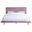 Acme Metis Eastern King Bed In Pink Top Grain Leather