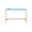 Acme Midriaks Writing Desk With Usb In Baby Blue And Gold Finish