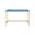 Acme Midriaks Writing Desk With Usb In Navy Blue And Gold Finish