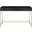 Acme Ottey Writing Desk In Black High Gloss And Gold Finish