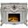 Acme Picardy Fireplace In Antique Pearl Finish