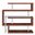 Buck II Writing Desk With Shelf In Walnut High Gloss Finish