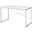Acme Tennos Writing Desk In White And Chrome Finish