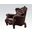 Versailles Chair With 2 Pillows In Brown Cherry