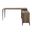 Zakwani 65 Inch Writing Desk In Rustic Oak And Black Finish