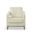 Adadon Velvet Upholstered Armchair In Cream and Gold