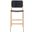 Adah Leather Bar Stool in Black and Natural