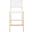 Adah Leather Counter Stool in White and Natural
