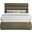 Adam Boucle Fabric Full Bed In Olive