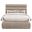 Adam Chenille Fabric Full Bed In Beige Chenille