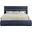Adam Chenille Fabric King Bed In Navy