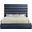Adam Chenille Fabric King Bed In Navy