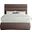 Adam Linen Textured Fabric Full Bed In Brown