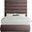 Adam Linen Textured Fabric Full Bed In Brown